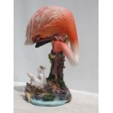 Réplique flamant rose résine