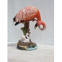 Réplique flamant rose résine