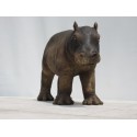famille  hippopotame en  resine
