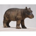 famille  hippopotame en  resine