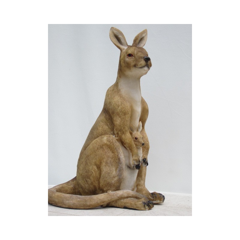 statue kangourou et son petit