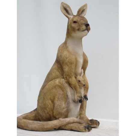 statue kangourou et son petit