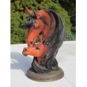 statue  de cheval et son poulain