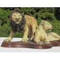 statue couple de lions