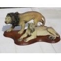 statue couple de lions