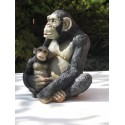 Statue résine chimpanzé
