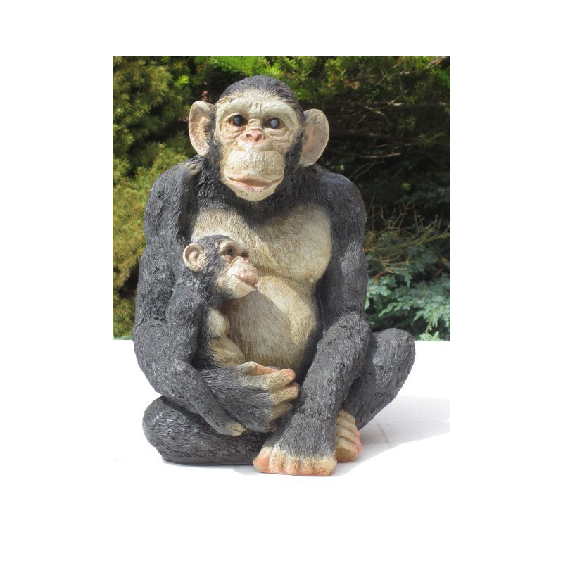 Statue résine chimpanzé