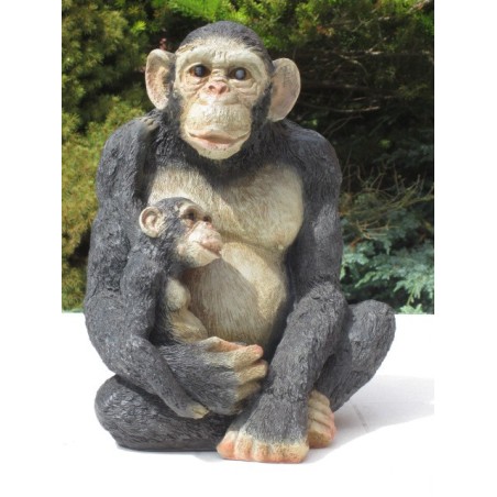 Statue résine chimpanzé