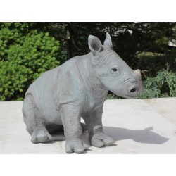 bébé rhinocéros en  resine