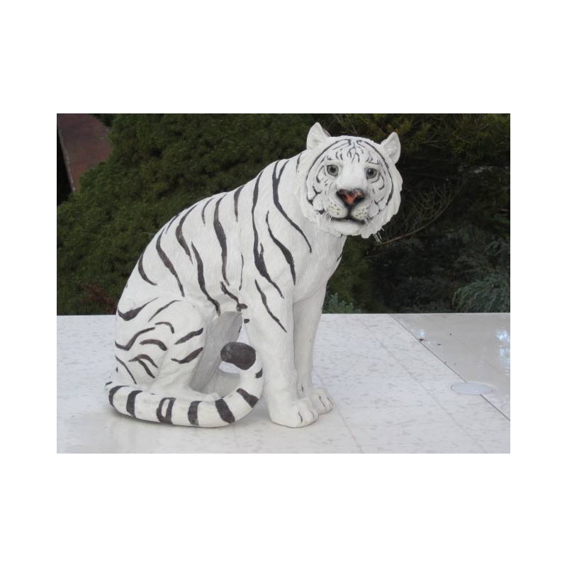statue de tigre blanc