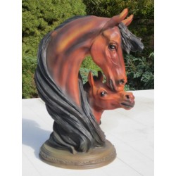 statue  de cheval et son poulain