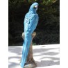 Réplique perroquet Ara hyacinthe résine